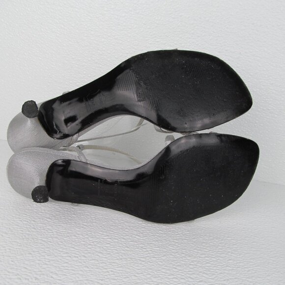 Stuart Weitzman Strappy Sandals Heels Silver size 7 - Picture 10 of 10